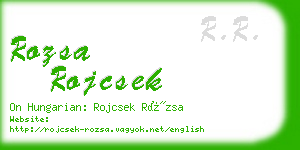 rozsa rojcsek business card